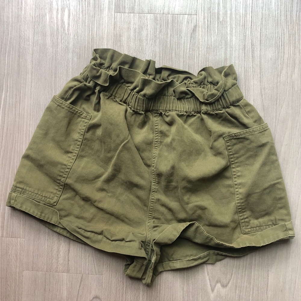 Army Green Cargo Shorts